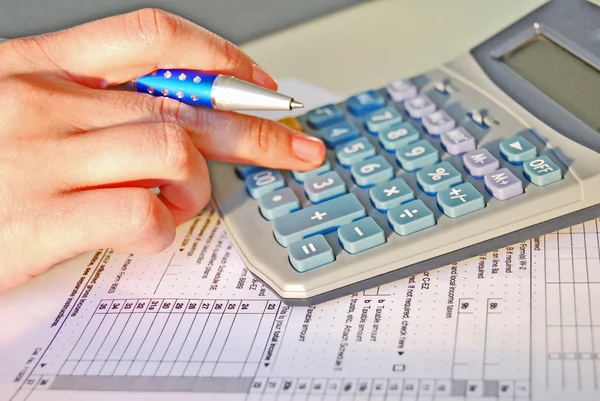 stock image Income tax calculation