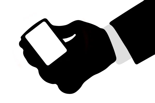 Sosteniendo un smartphone en la mano — Foto de Stock