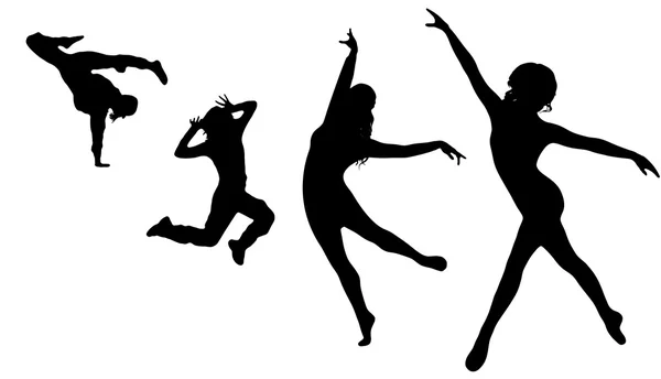 Dance silhouette of — Stock Photo, Image