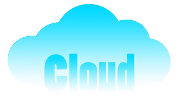 Ein einfaches Konzept für Cloud Computing — Stockfoto