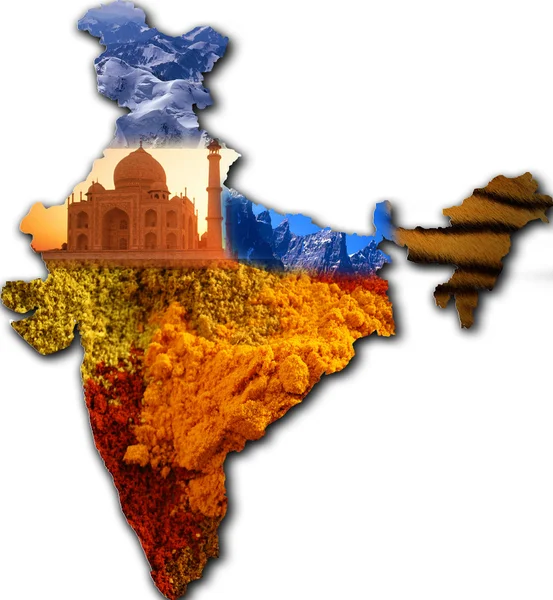 Indian map with cultural diversity concept — Stock Photo, Image
