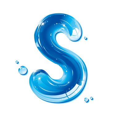 ABC series - Water Liquid Letter - Capital S