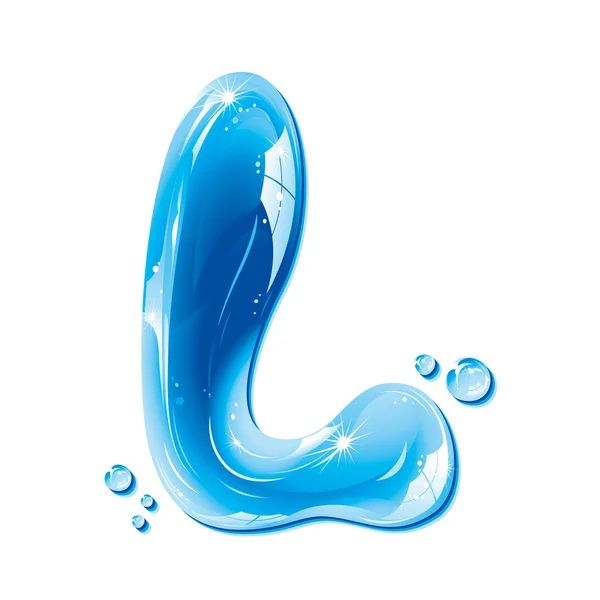 Série ABC - Lettre liquide d'eau - Capital L — Image vectorielle