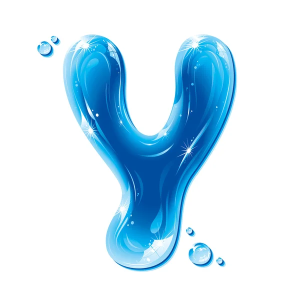 Série ABC - Lettre sur les liquides d'eau - Capital Y — Image vectorielle