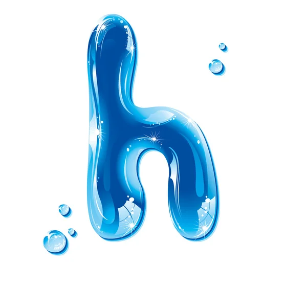 ABC serie - water vloeibare brief - kleine letter h — Stockvector