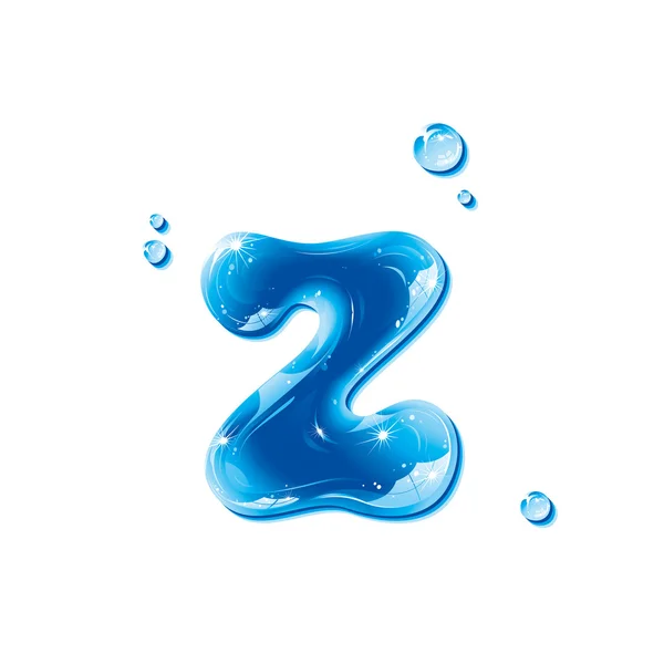 ABC series - Water Liquid Letter - Small Letter z — Stock Vector