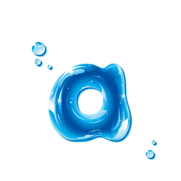 ABC series - Water Liquid Letter - Small Letter a — Stock Vector
