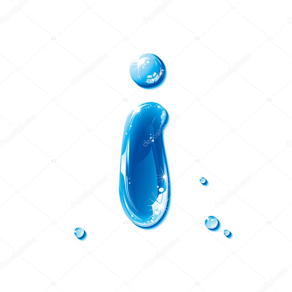 ABC series - Water Liquid Letter - Small Letter i