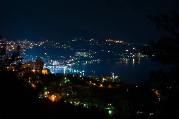 Noite Yalta . Fotografias De Stock Royalty-Free