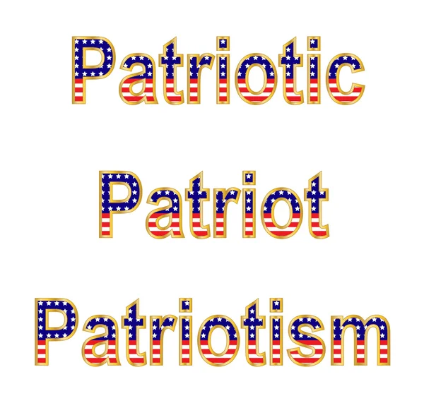 Patriottische woorden — Stockvector