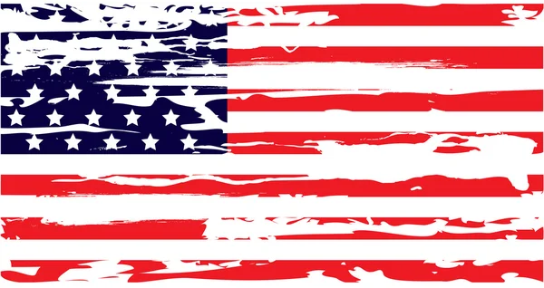 Amerikaanse vlag Droog penseel — Stockvector