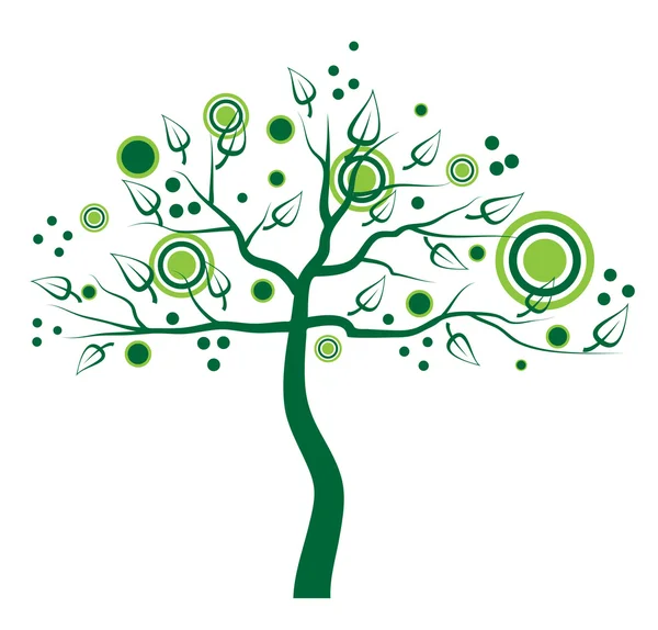 Zelený strom — Stockový vektor