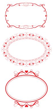 Vintage Heart Frames clipart