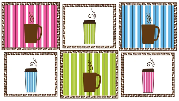 Carreaux de café Pinstripe — Image vectorielle