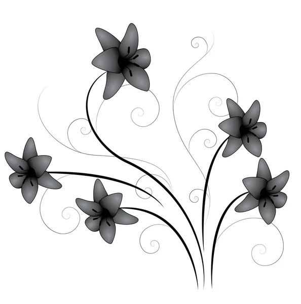 Lilie gedeiht — Stockvektor