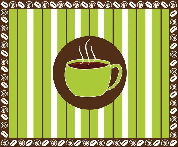 Pinstripe koffie — Stockvector