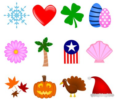 Holiday Icons clipart