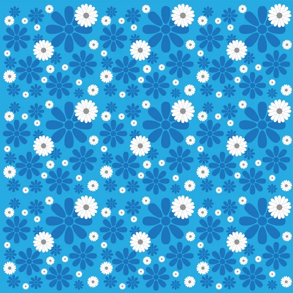 Stock vector Blue White Flower Pattern