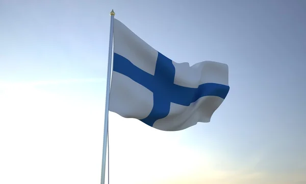 핀란드의 국기 스톡 사진