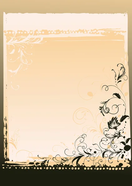 Sierlijke floral brief achtergrond — Stockvector