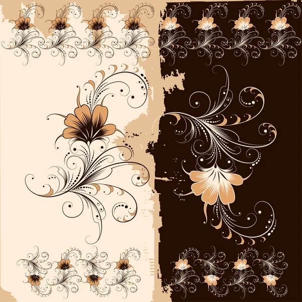 Patrón de ornamento floral — Archivo Imágenes Vectoriales