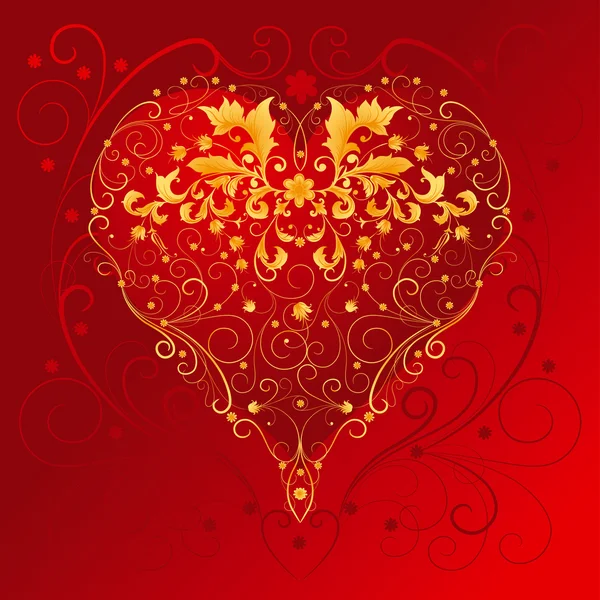 Декоративні червоне серце — стоковий вектор