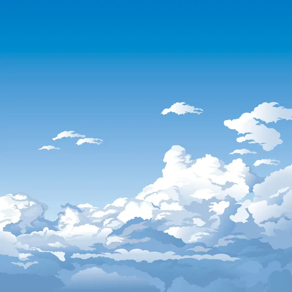 Lucht met wolken — Stockvector