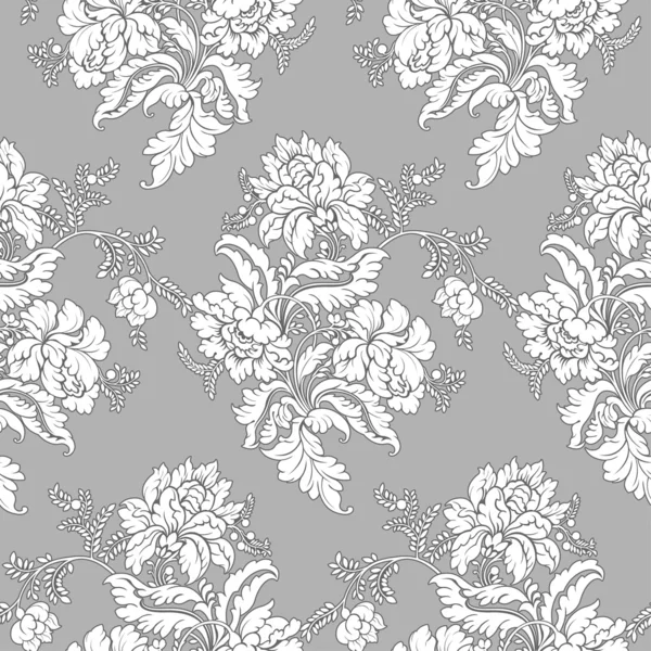 Patrón floral clásico - sin costuras — Archivo Imágenes Vectoriales