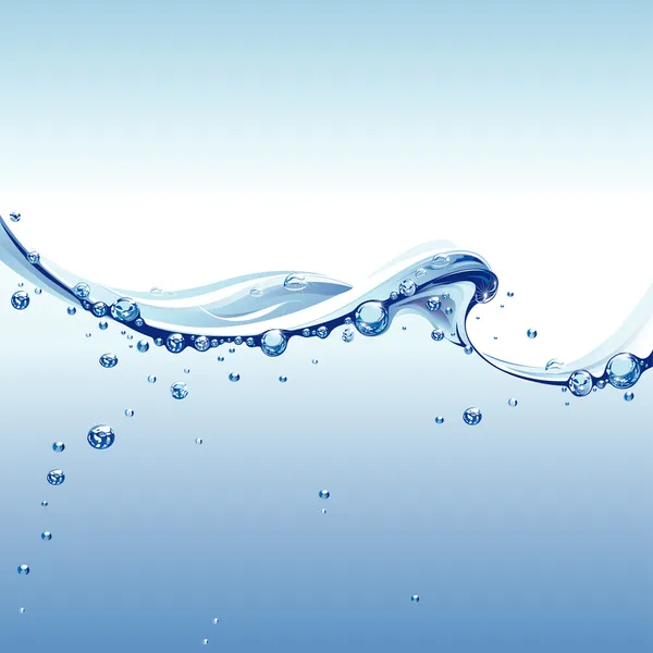 Ola de agua clara con burbujas — Archivo Imágenes Vectoriales