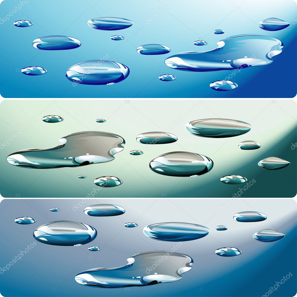 Water drops and droplets