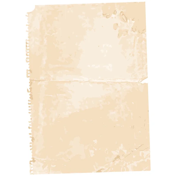 Torn Old Paper Page Background — Stock Vector