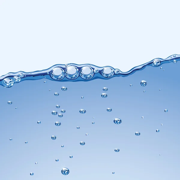 Water met bubbels — Stockvector