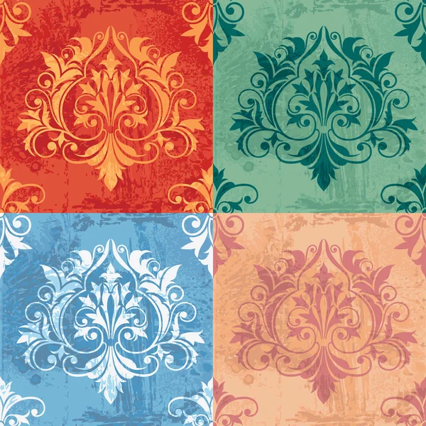 Set di colori di elementi decorativi classici — Vettoriale Stock
