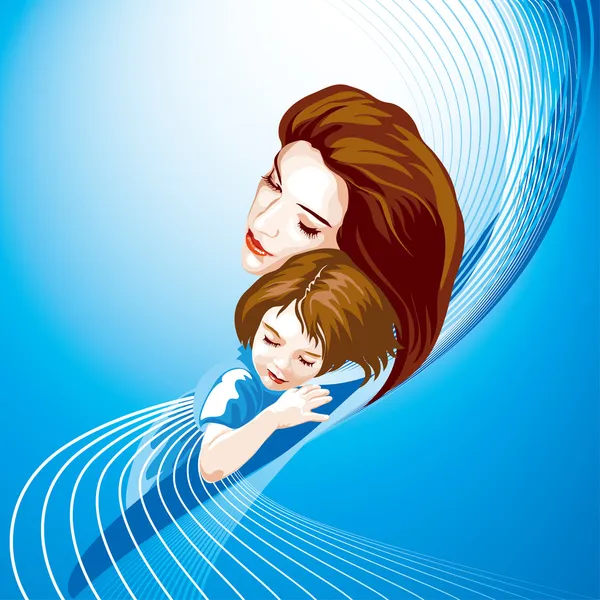 stock vector Mother And Daughter