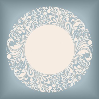 Ornament Circle Label clipart