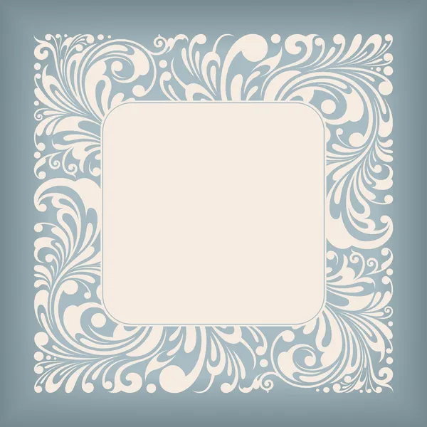 Ornament Square Label — Stock Vector