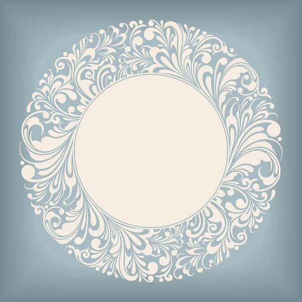 Étiquette cercle d'ornement — Image vectorielle