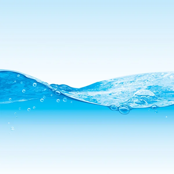 Fondo de onda de agua con burbujas Ilustración De Stock