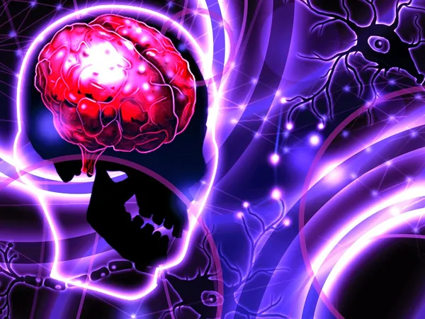 Cervello e neuroni sfondo astratto — Foto Stock