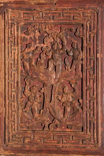 Antique Carved Chinese Panel — Stock Photo, Image