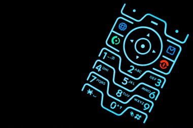 Illuminated Cell Phone Keypad clipart