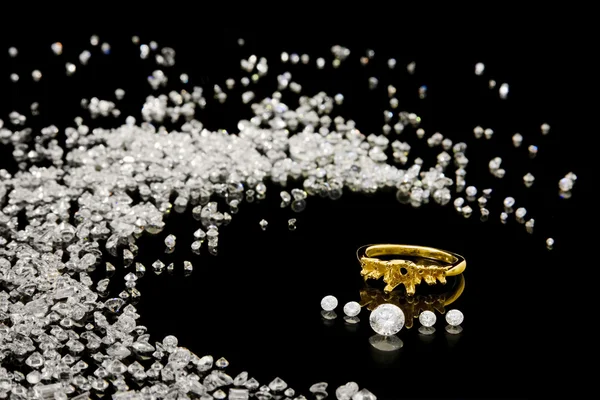 Gyémánt gyűrű, beállítás — Stock Fotó