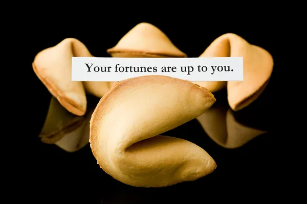 Fortune cookie: "Your fortunes are up to you" Royalty Free Stock Photos