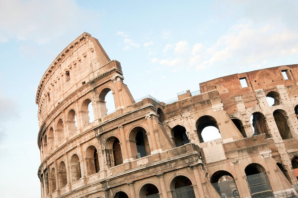 Ancient ruins of the Colosseum in Rome