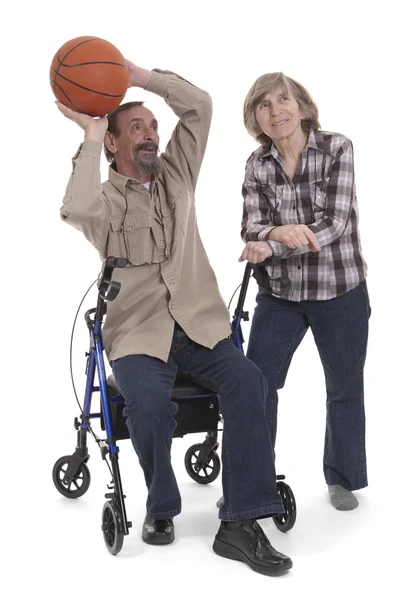 Баскетболист-инвалид — стоковое фото