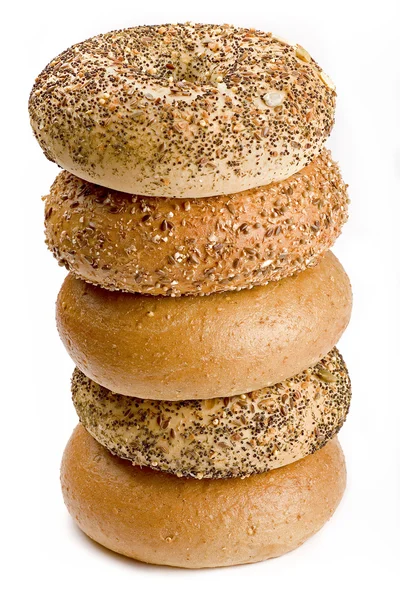 stock image Pile of bagels