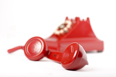 Red telephone clipart