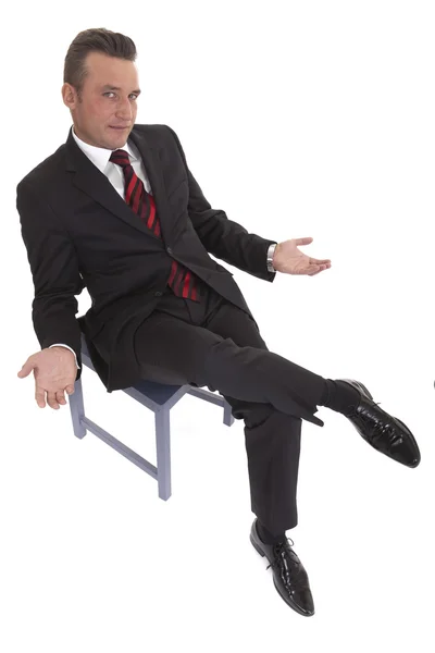 Biznesmen siedzący — Zdjęcie stockowe