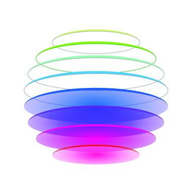 Colorful sphere on white clipart