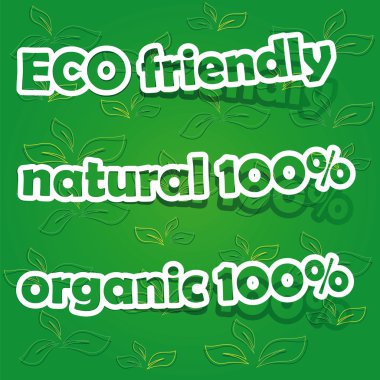 Çevre Dostu, doğal ve organik etiket kümesi